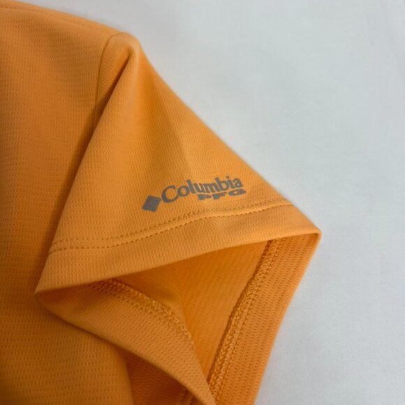 Columbia Polo Shirt Womens Neon Coral Size S/P - Picture 2 of 7